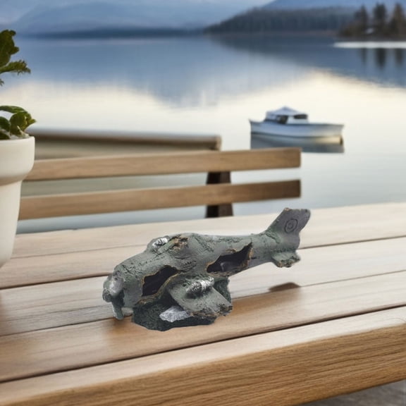 SEWCHICS Multi Colored Resin Airplane Wreckage Aquarium Statue Fish Tank Decoration Fish Shrimp Hideout 2pcs
