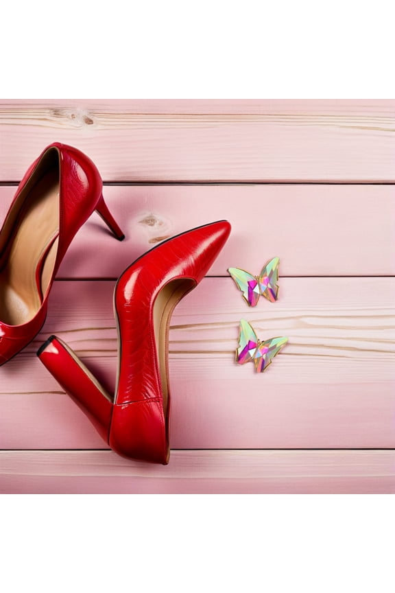 Multi Rhinestone Butterfly Shoe Clips for Decoration and DIY Style Enhancement with Elegant Packaging