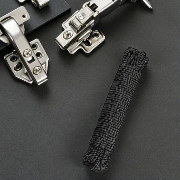 SEWCHICS 2 Rolls Nylon Rope for Outdoor Activities Heavy Duty Utility Cord for General Users Black