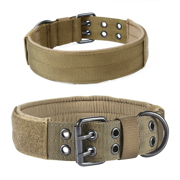 SEWCHICS Neck Collar Dog Collar Metal Buckle Large Dogs Military 1Pack