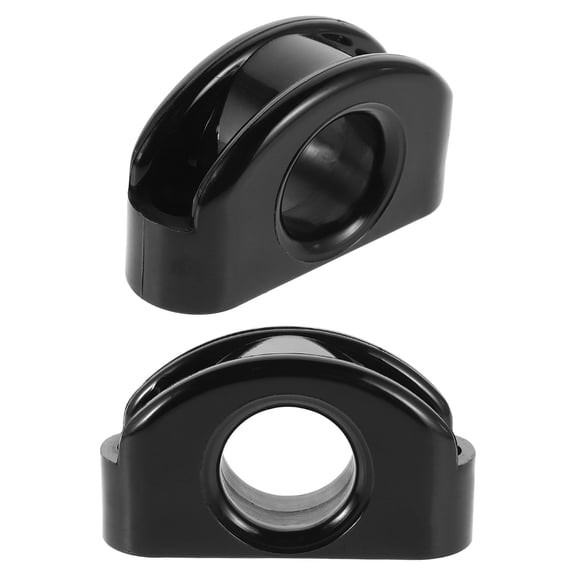 SEWCHICS Black Nylon Kayak Pulley Guide for Boats Yachts Smooth Easy to Install 2 Pieces