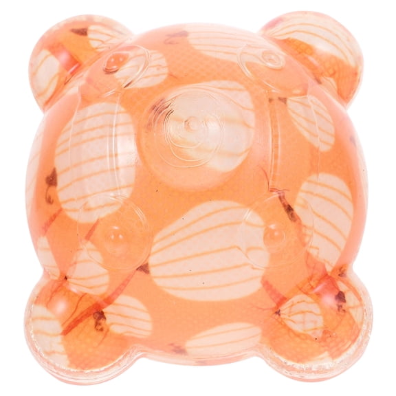 SEWCHICS Orange Tpr Squeaky Dog Balls in Bear Shape for Small Puppies and Interactive Set