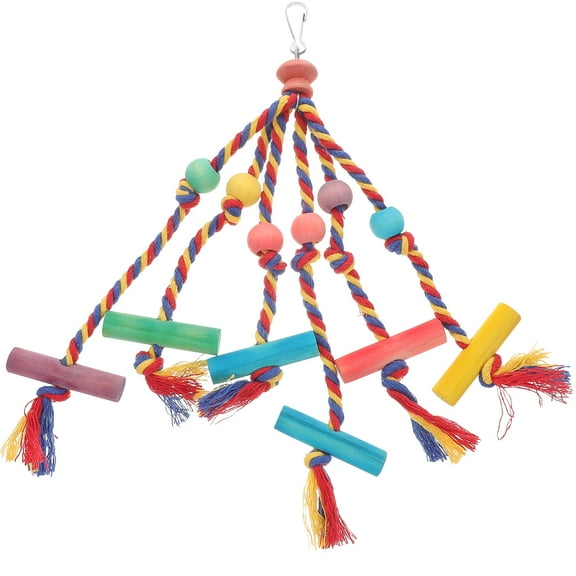 SEWCHICS Bird Cage Toys Hanging Parrot Toy Multi Beak Maintenance Cage Enrichment 1Set