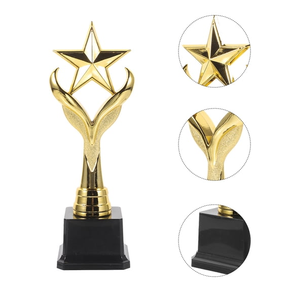 SEWCHICS Golden Plastic Party Trophy for Award Ceremony, Competition Prize, Celebration and Recognition