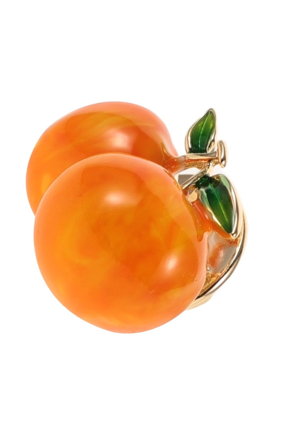 Peach Brooch Pin for Decoration Made of Copper in for Sweaters Scarves Size 1.5 Inches