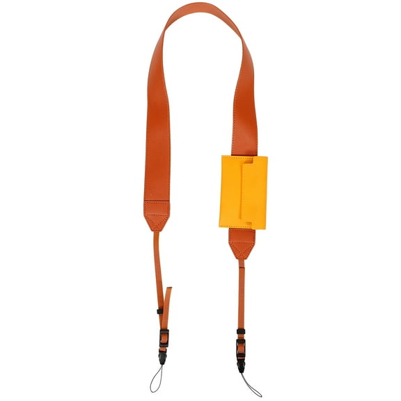 SEWCHICS Brown PU Camera Shoulder Strap Adjustable for Outdoor Photography