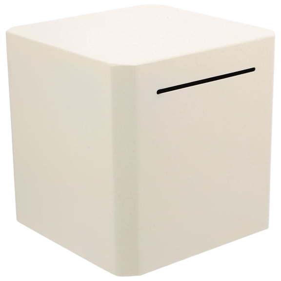 SEWCHICS Piggybank Coin Jar White Stainless Steel 1Pack