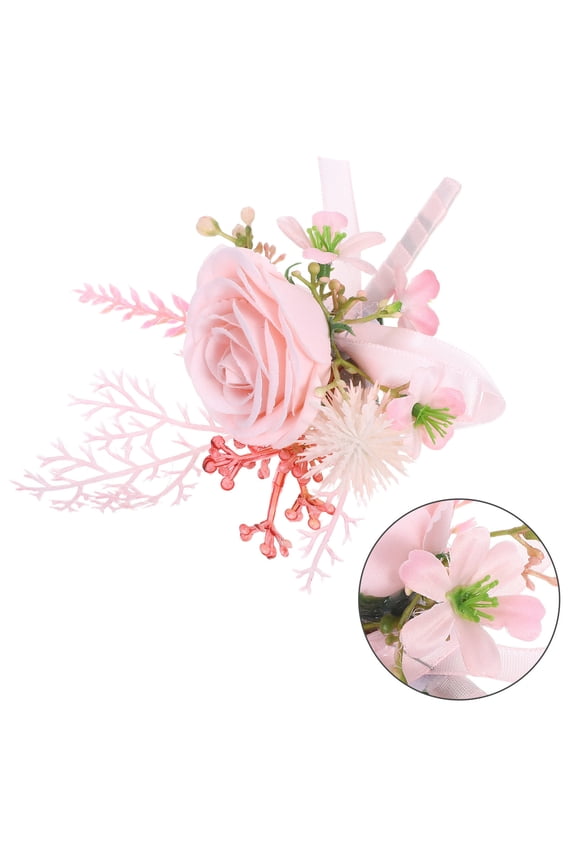Fabric Wedding Boutonniere for Men, Elegant Floral Lapel Pin with Natural Design, Comfortable Decor, 3.5 x 5.5 Inches