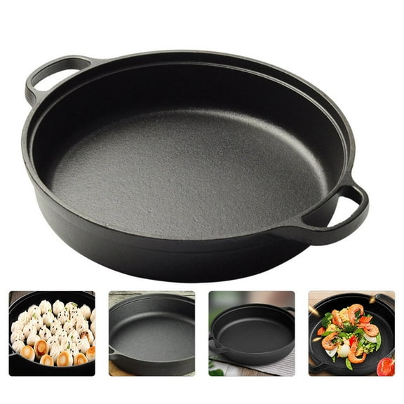 SEWCHICS Pizza Pancake Cooking Pan Iron Even Heat Distribution Cooking 1Pcs