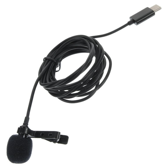 SEWCHICS Professional Lavalier Microphone for Live Streaming Interviews and Karaoke Black Sponge Mini Portable Size