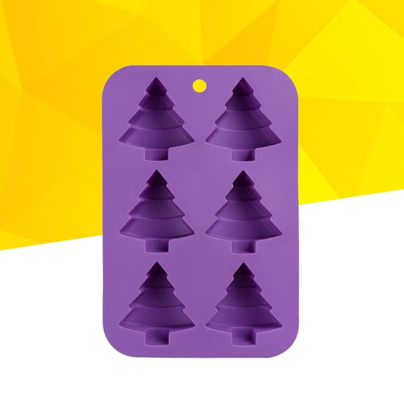SEWCHICS Purple Christmas Tree Silicone Mold for Baking Chocolate and Fondant