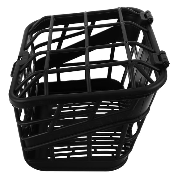 SEWCHICS Black Plastic Front Bike Basket for Handlebar Storage, Quick Install Cycling Basket for Shopping Convenience