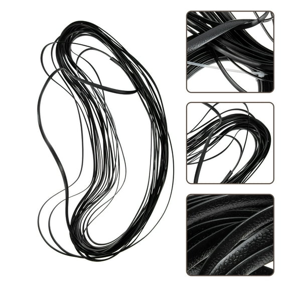 SEWCHICS Rattan Materials 1 Roll Plastic Rattan Weaving Material for Diy Lovers Black Color Durable and High Strength