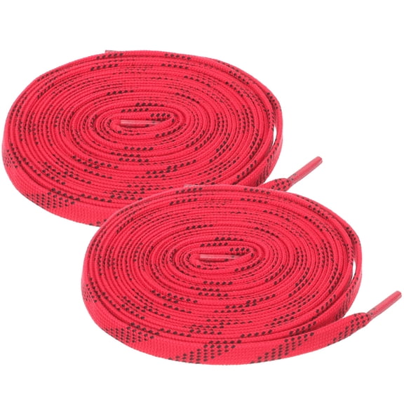 SEWCHICS Red Hockey Skate Laces 2 Pairs Polyester Replacement Laces for Ice and Roller Skating