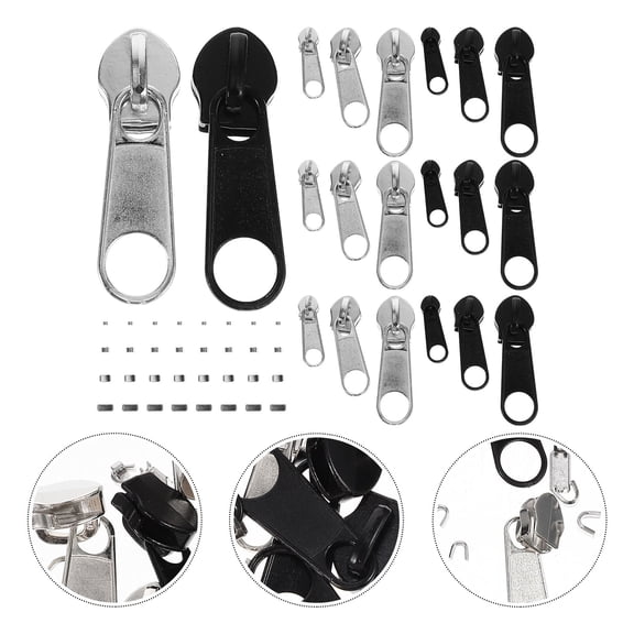 SEWCHICS Metal Zipper Replacement Set for Women, Zipper for Daily Use, 1 Set