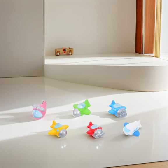 SEWCHICS Resin Miniature Airplane Model for Creative Decor and DIY Assembly Assorted Color 6pcs