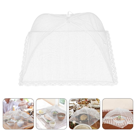 SEWCHICS Reusable Mesh Food Protector Dome with Skirt for Outdoor Dining Table Use