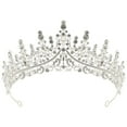 thumbnail image 1 of SEWCHICS Rhinestone Wedding Crown Zinc Alloy 1Pack 6.29X5.89X2.75in, 1 of 8