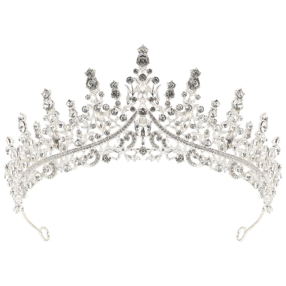 SEWCHICS Rhinestone Wedding Crown Zinc Alloy 1Pack 6.29X5.89X2.75in