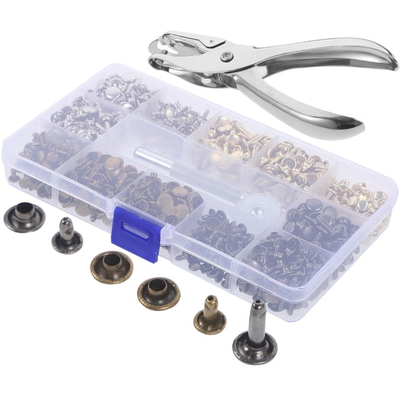 SEWCHICS Punk Rivet Decorative Set 480 Pieces Assorted Colors for Crafts and Beginners Practical Bag Accessories