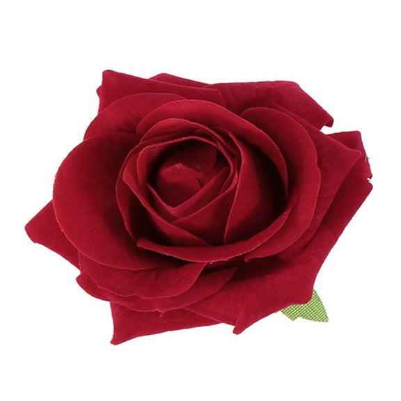 SEWCHICS Red Rose Hairpin for Girls, Cloth Flower Hair Accessory, Photo Prop, 1 Set