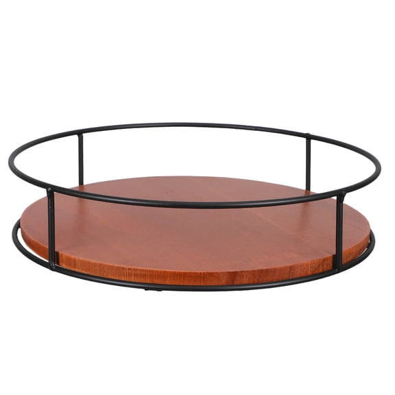 SEWCHICS Rotating Seasoning Holder with and Wood Base, Kitchen Countertop Organizer for Spice Storage