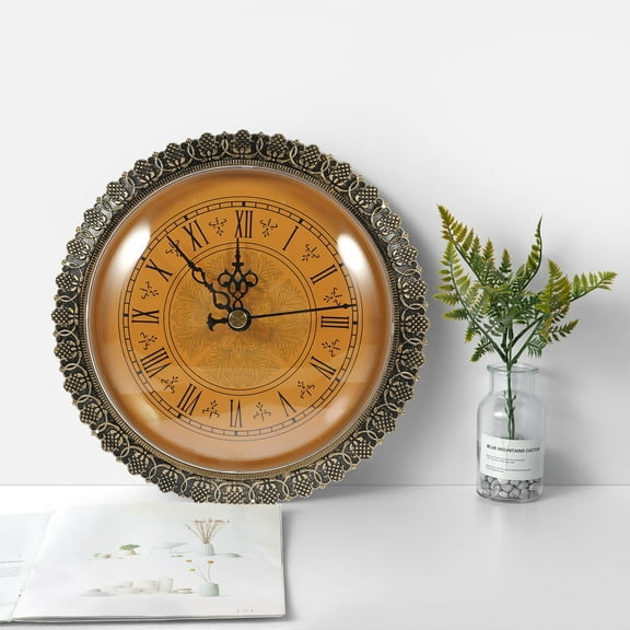 SEWCHICS Round Inlaid Clock Insert Decorative Piece for Home Office Wall Decor