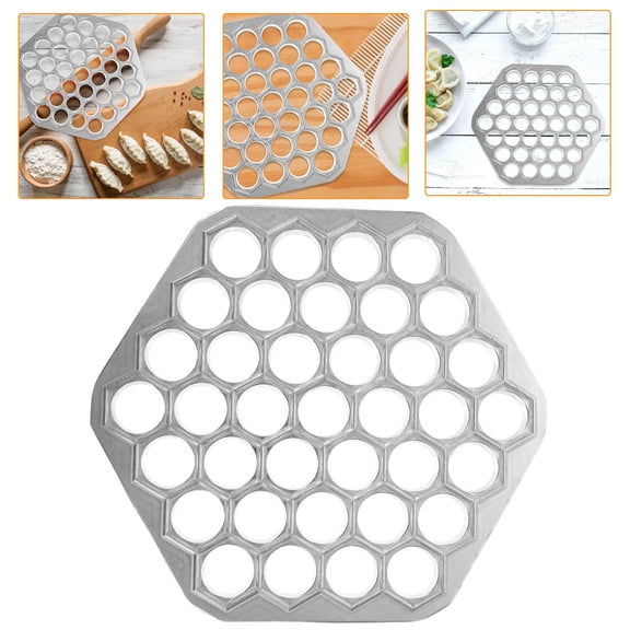 SEWCHICS Pelmeni Mold Plated Silver Aluminum Dumpling Maker for DIY Kitchen Use