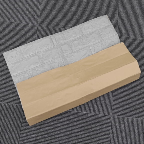 SEWCHICS Grey Self-Adhesive Brick Wall Panels XPE Foam for Interior Design, Easy Install, 1 Set