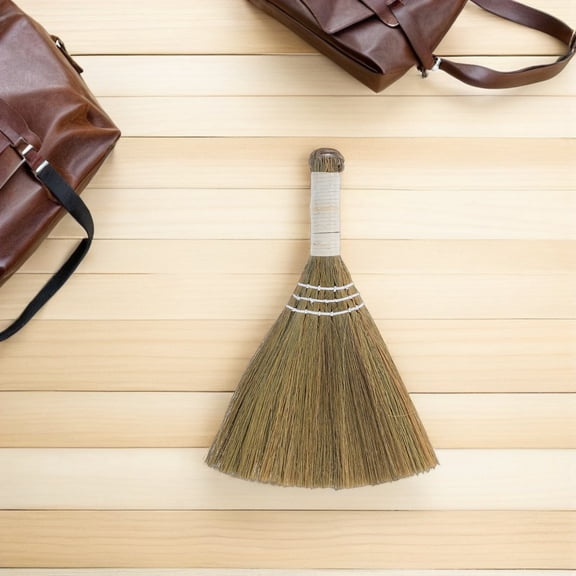 SEWCHICS 2-Pack Handheld Whisk Brooms for Table Dusting, Rustic Style Small Brooms Perfect for Home Cleaning and Housekeeping