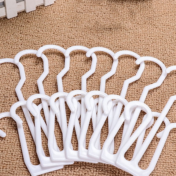 SEWCHICS White Plastic Shoe Hanger Clips for Space-Saving Storage, 25 Pieces and Easy to Use