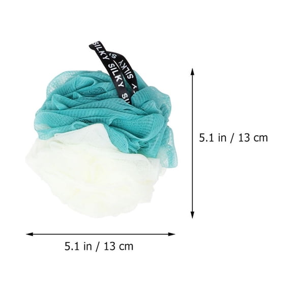 SEWCHICS 3-Pack Shower Bath Net for Kids and Adults, Soft PE Fiber Bath Sponge in White and