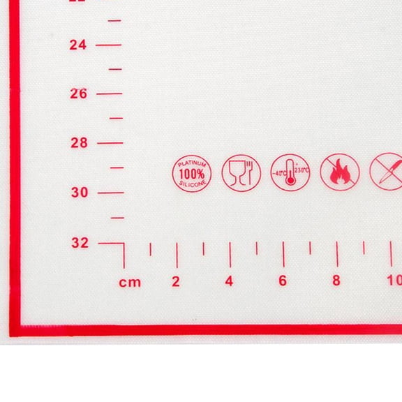 SEWCHICS Silicone Non-Stick Dough Rolling Mat with Measurements for Pizza, Baking, Pastry, and Cooking Prep