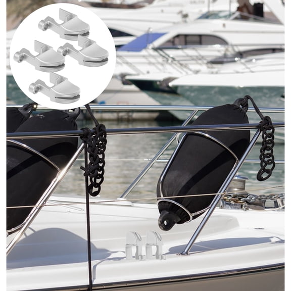SEWCHICS ABS Adjustable Boat Bumper Clips for Dock Use, Marine Tool Holders with Easy Installation, 4 Pieces