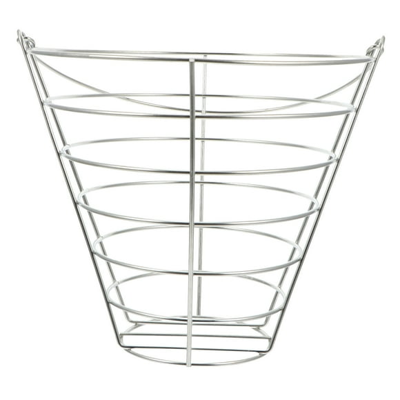 SEWCHICS Silver Metal Ball Basket for Storage with Handle Holds 50 Balls Great for Outdoor and Stadium Use