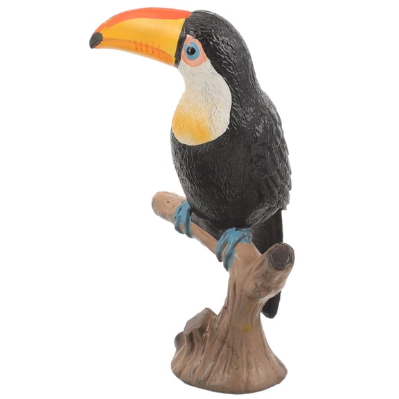 SEWCHICS PVC Toucan Bird Figurine Assorted Colors Realistic Indoor Decorative Model for Home Office Display