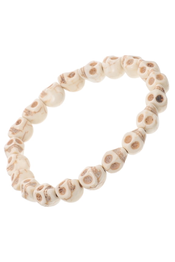 Skull Head Bracelet Skeleton Beads Wristband Jewelry Accessory