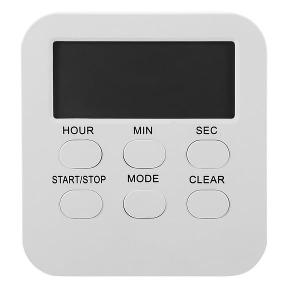SEWCHICS White Digital Silent Timer for Cooking Study Exercise Office Gym Timer with Clear Display