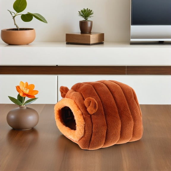 SEWCHICS Cozy Small Pet Nest for Hamsters and in Light Brown, Comfortable and Soft Shelter