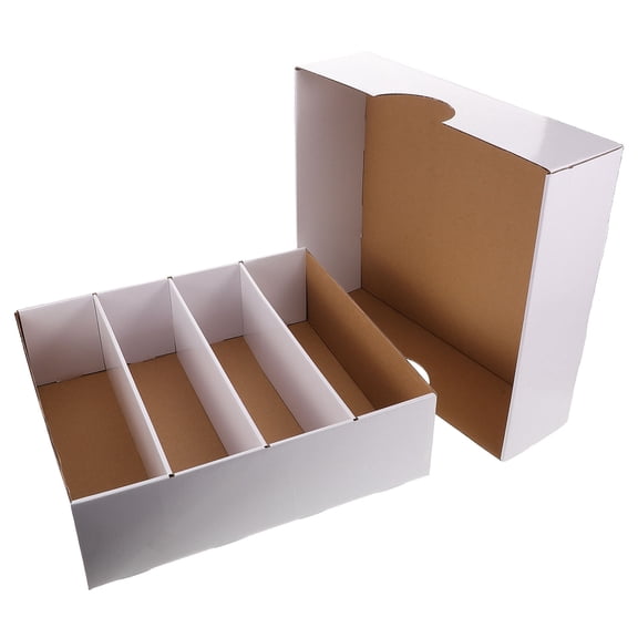 SEWCHICS White Sports Card Storage Case with Multi-Section Organizer for Baseball and Basketball Trading Cards