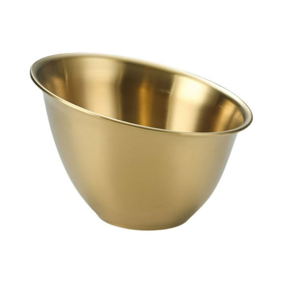 SEWCHICS Stainless Steel Basin Food Bowl Golden 1Pack