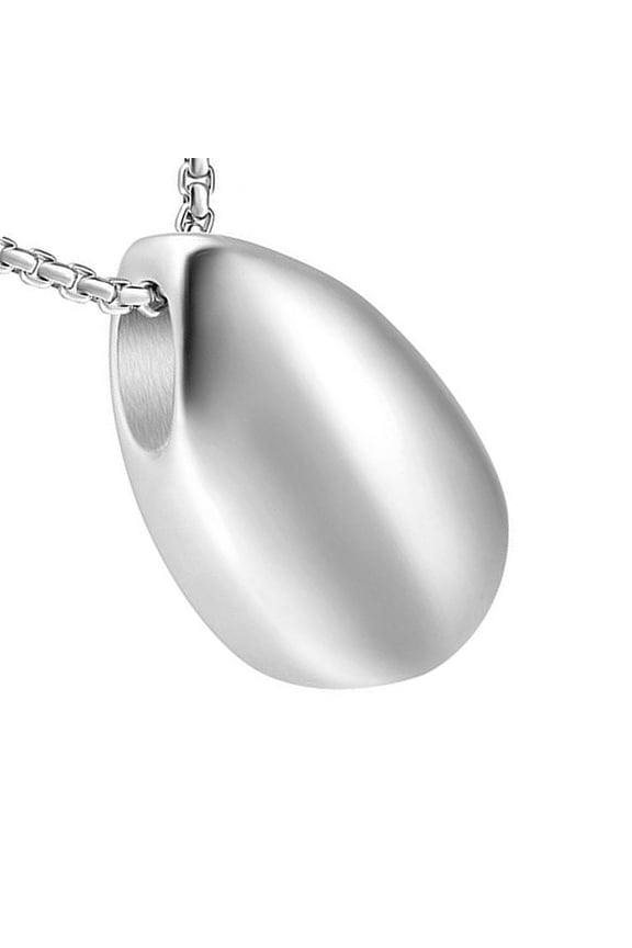 Water Drop Shape Stainless Steel Statement Necklace for Women, Wearable Jewelry Gift for Pet