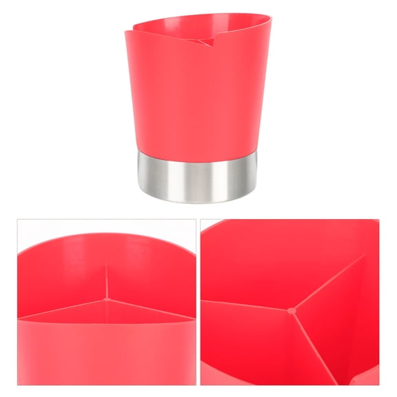SEWCHICS Straw Holder for Reusable Straws 1Pack Red Square Shape ABS and Stainless Steel