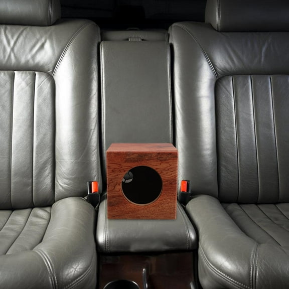 SEWCHICS Portable Wood Speaker Box in Khaki - Universal Car Audio Enclosure with Easy Installation and Stylish Design