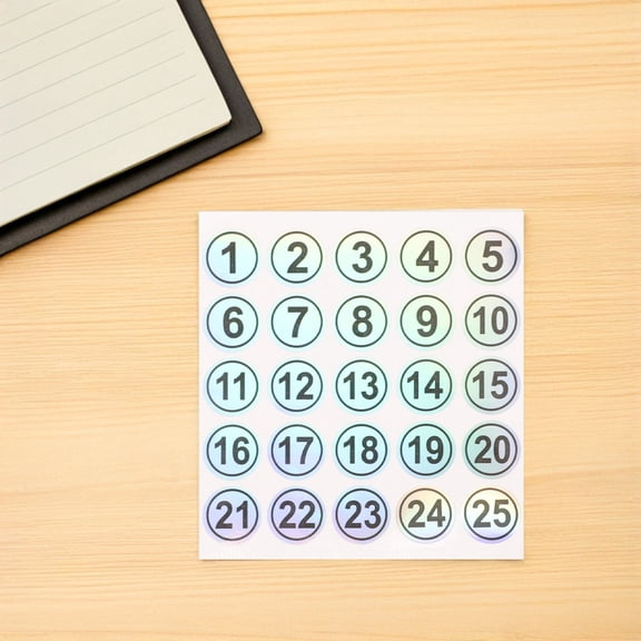 SEWCHICS Waterproof Number Stickers with High Contrast Red Font for Easy Identification on Cups