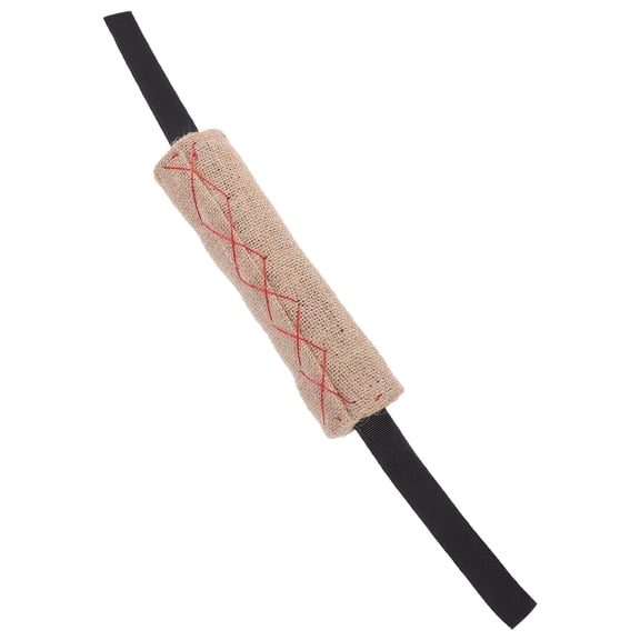 SEWCHICS Beige Tether Tug Dog Bite Stick for Large Dogs Interactive Play Set Chew Training