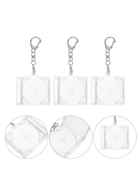 Transparent CD Style Key Holder, Mini Acrylic Case for Projects and Organization