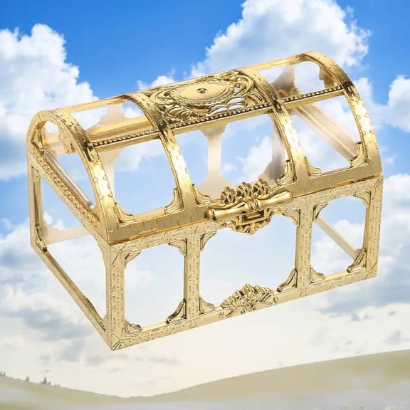 SEWCHICS Clear Treasure Chest Small Classic Design Keepsake for Children 1Pack Assorted Color 3.5*2.6*2.6in