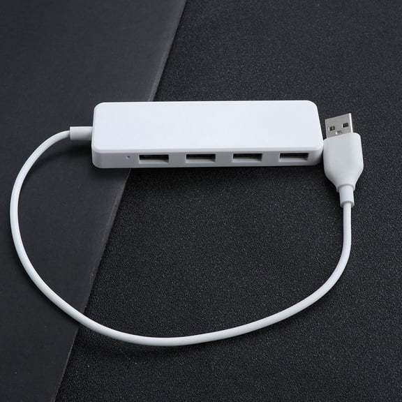 SEWCHICS USB Hub for Desktop, White Plastic, 4-Port USB 3.0 Hub with Fast Data Transfer for Tech Users and Office Use