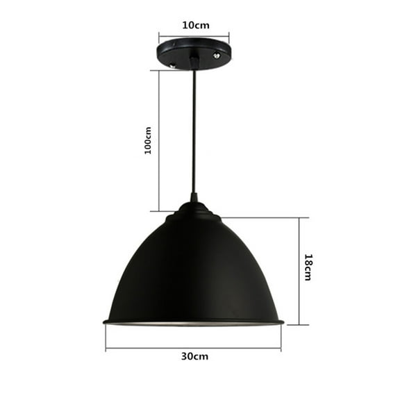 SEWCHICS Black Aluminum Ceiling Lamp with Shade for Modern Pendant Lighting in Restaurant and Home